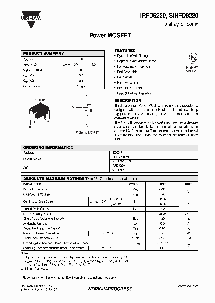 IRFD9220_4548837.PDF Datasheet