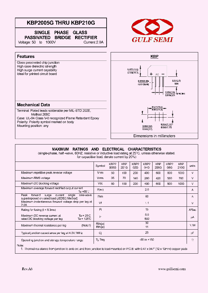 KBP2005G_4619434.PDF Datasheet