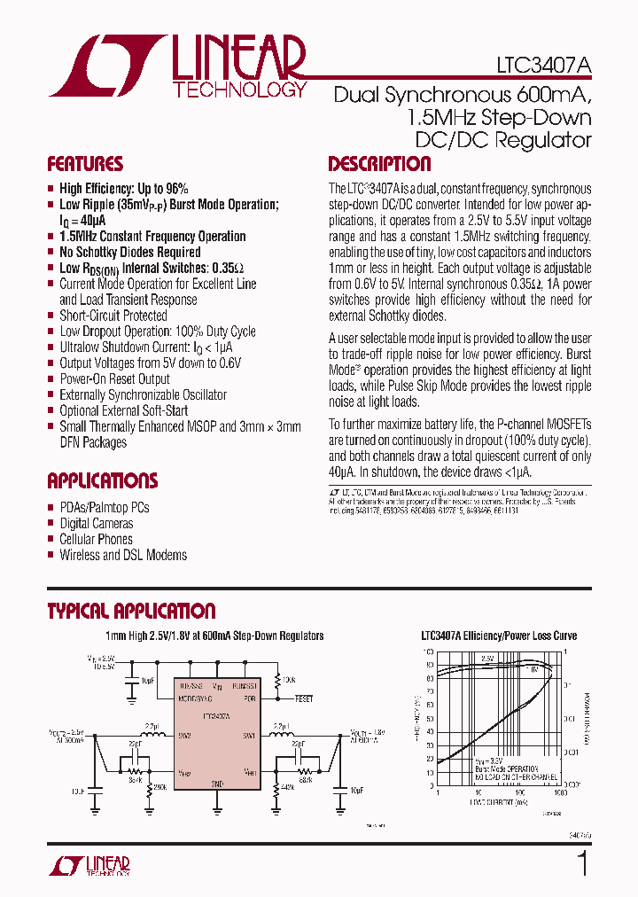 LTC3407AEMSE-PBF_4872598.PDF Datasheet