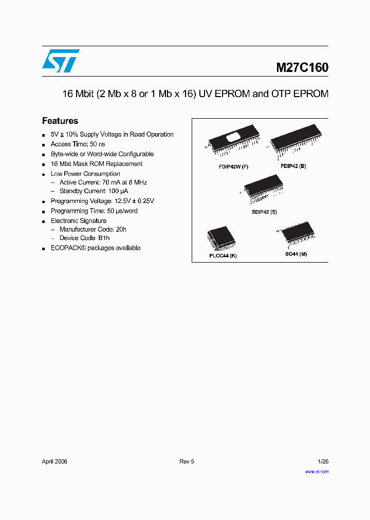 M27C160-100B6_4279232.PDF Datasheet