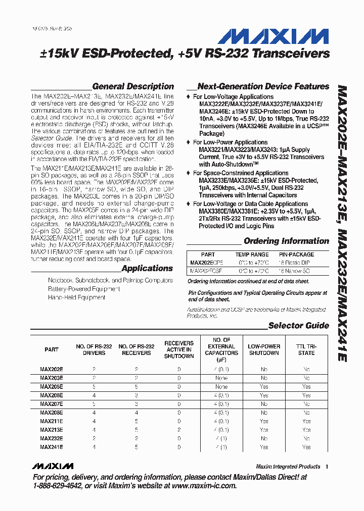 MAX207E_4342687.PDF Datasheet