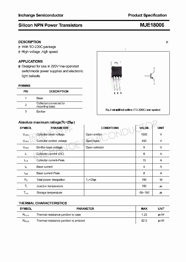 MJE18006_4335182.PDF Datasheet