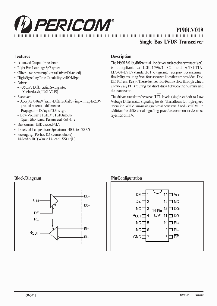 PI90LV019_4696134.PDF Datasheet