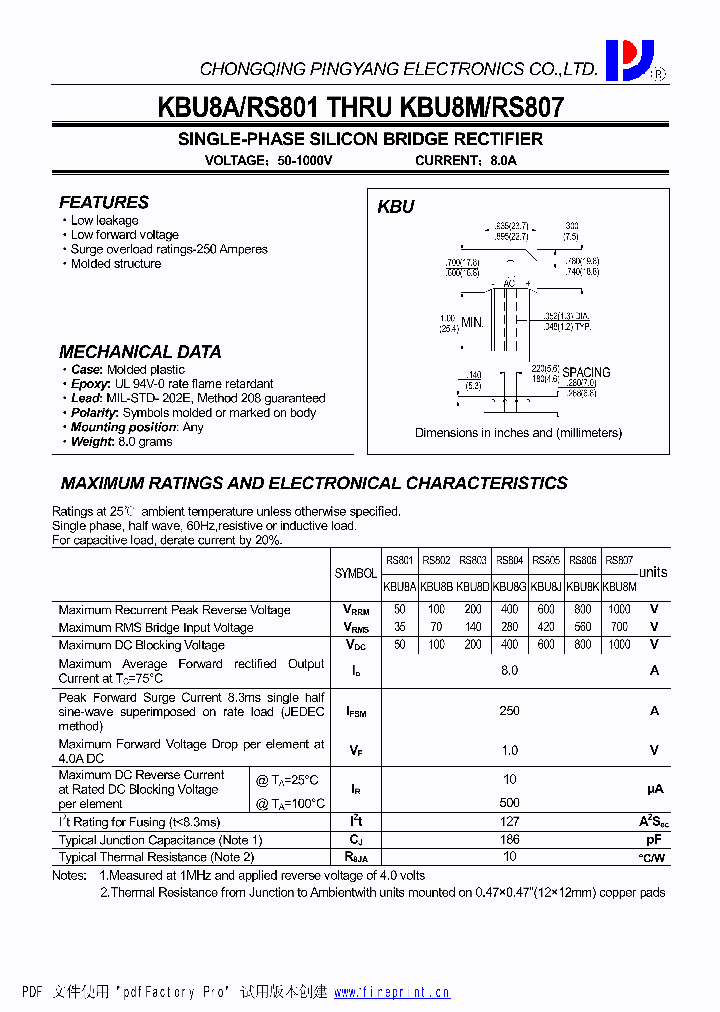 RS806-KBU8K_4406367.PDF Datasheet