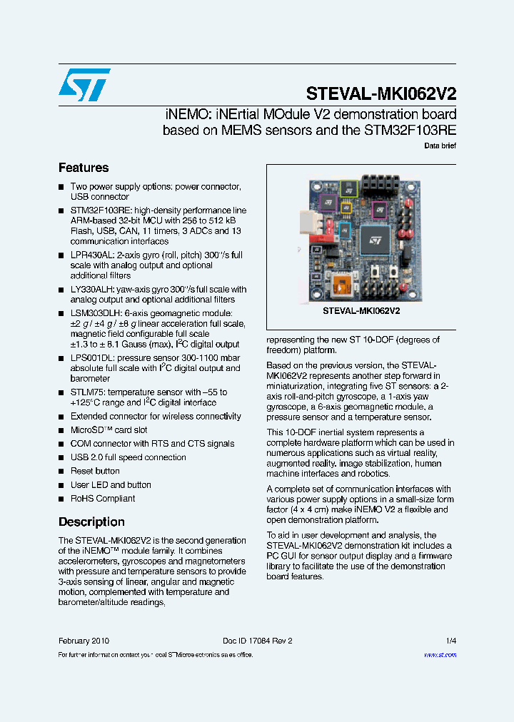 STEVAL-MKI062V2_4589780.PDF Datasheet