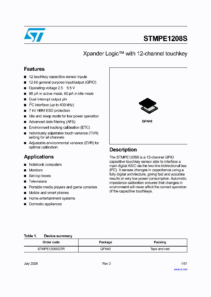 STMPE1208S_4232540.PDF Datasheet