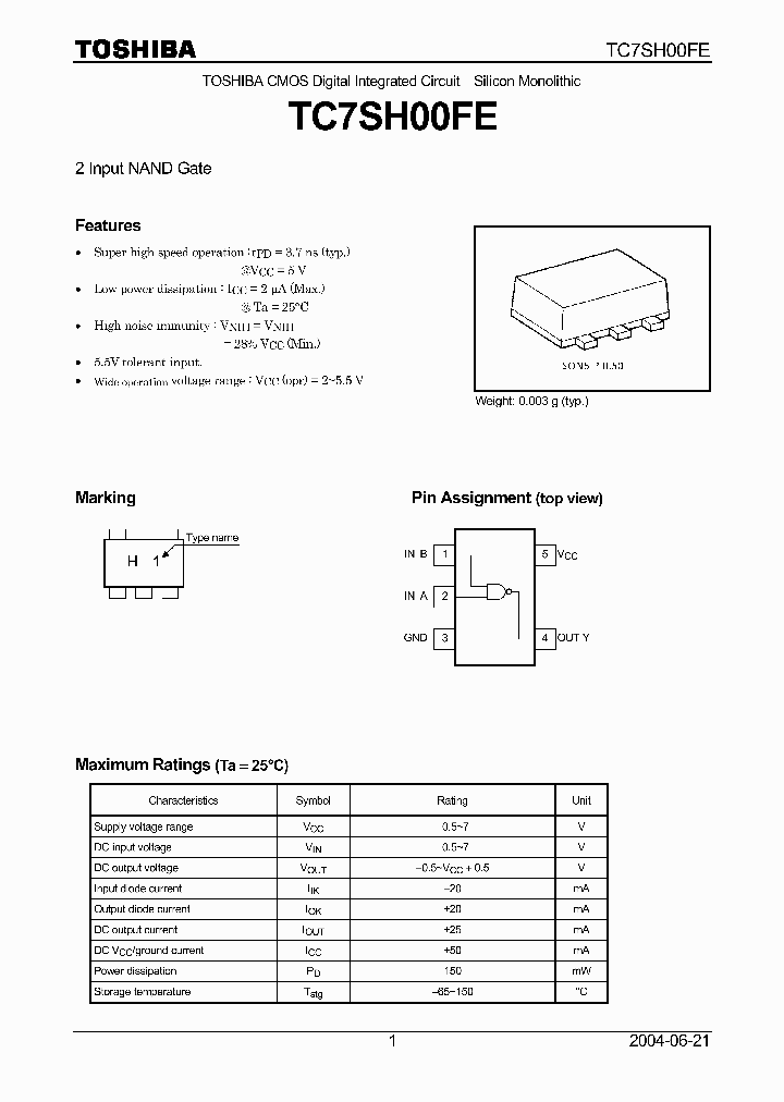 TC7SH00FE_4345725.PDF Datasheet