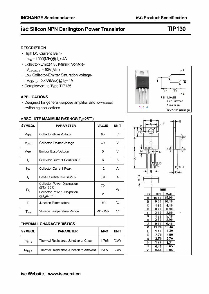 TIP130_4309197.PDF Datasheet