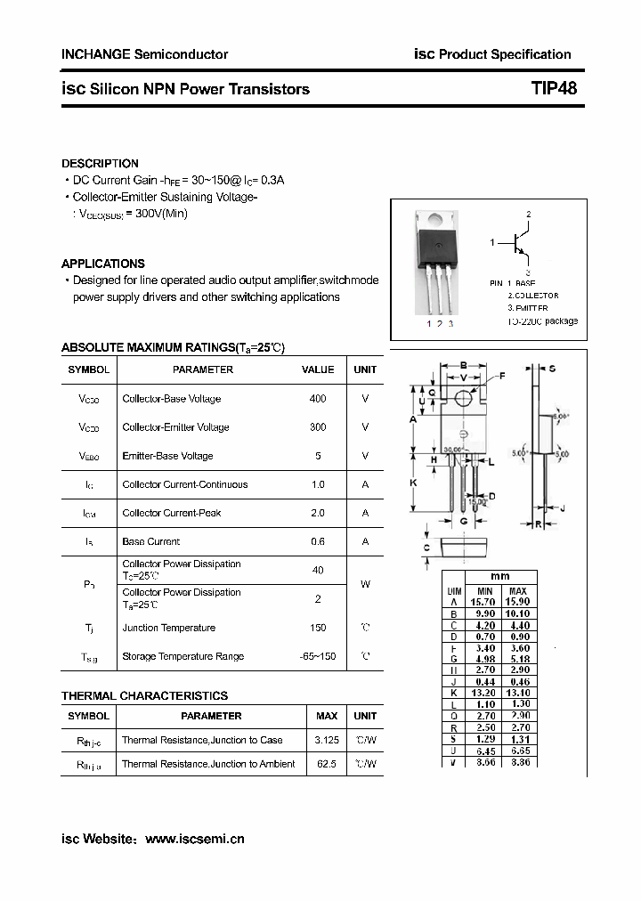 TIP48_4343385.PDF Datasheet