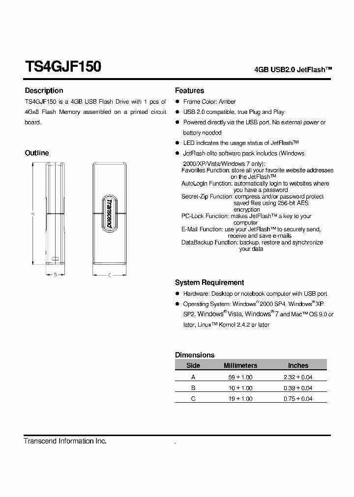 TS4GJF150_4815925.PDF Datasheet