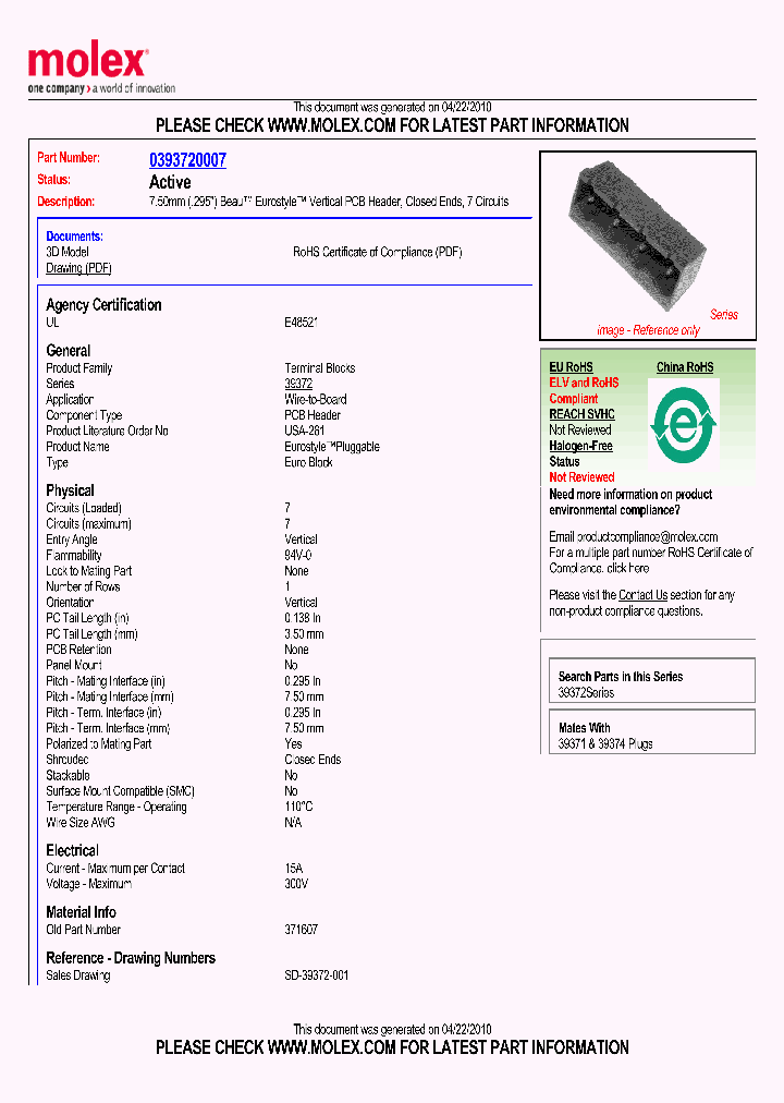 39372-0007_4941966.PDF Datasheet