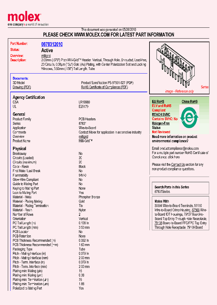 0878312010_4986569.PDF Datasheet