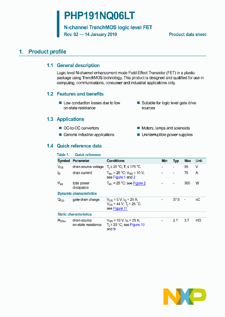 PHP191NQ06LT_5003745.PDF Datasheet