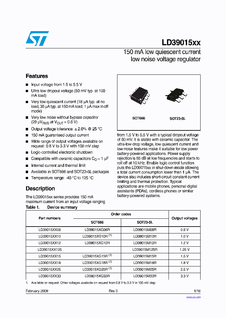 LD39015M125R_5021636.PDF Datasheet