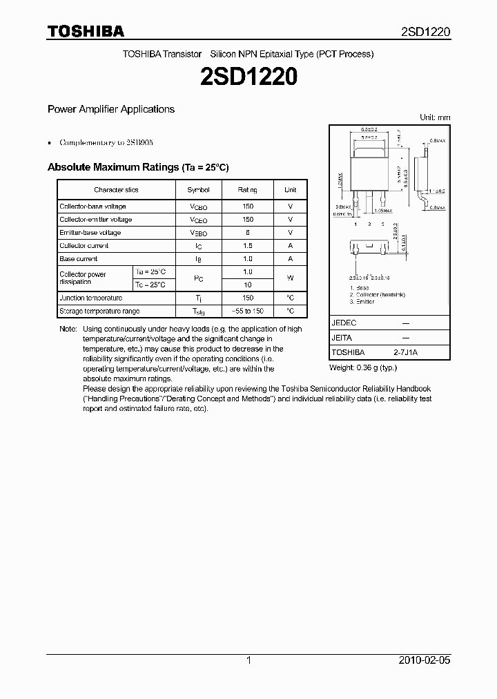 2SD1220_5026120.PDF Datasheet