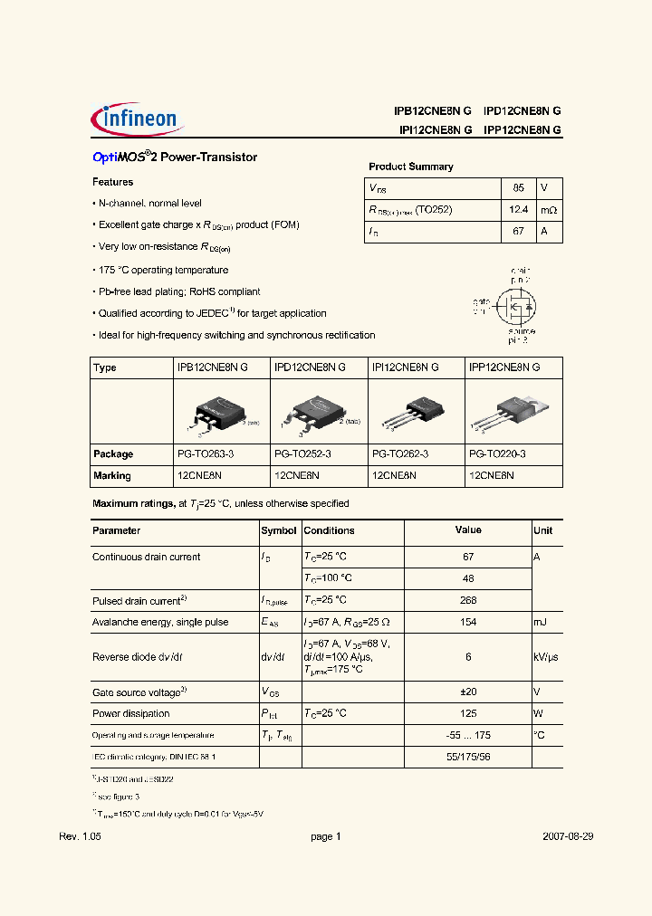 IPB12CNE8N_5031802.PDF Datasheet