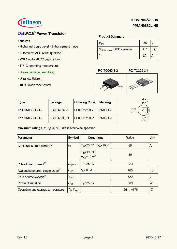 IPB80N06S2L-H5_5036491.PDF Datasheet