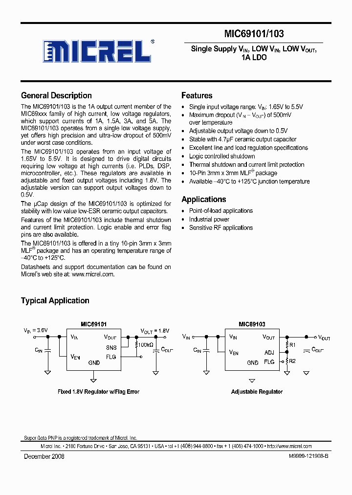 MIC69101_5036697.PDF Datasheet