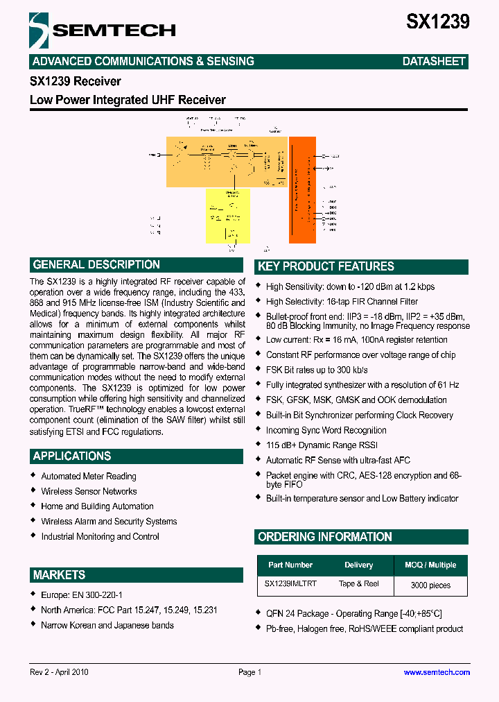 SX1239IMLTRT_5041544.PDF Datasheet