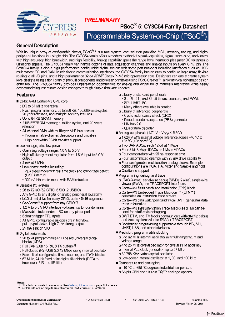 CY8C5467LTI-007_5048850.PDF Datasheet