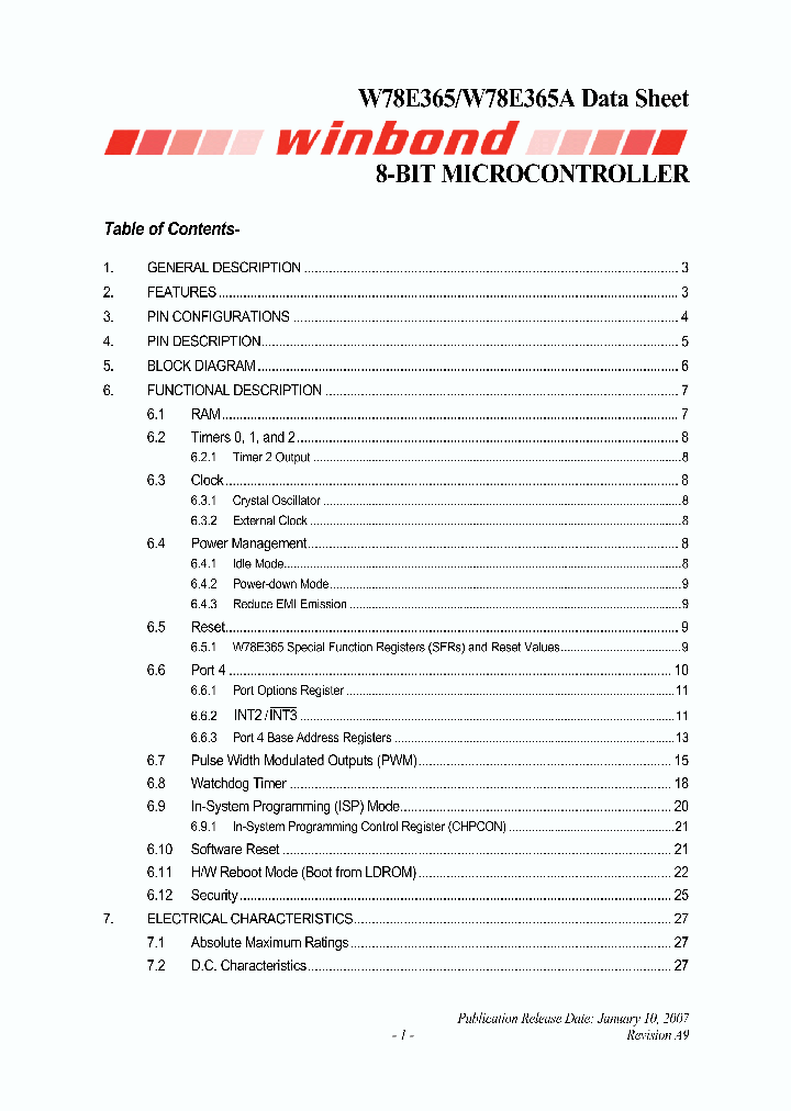 W78E365A40DL_5060942.PDF Datasheet