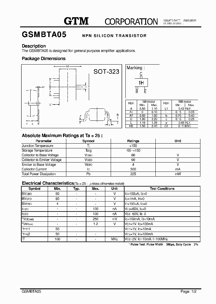 GSMBTA05_17846.PDF Datasheet