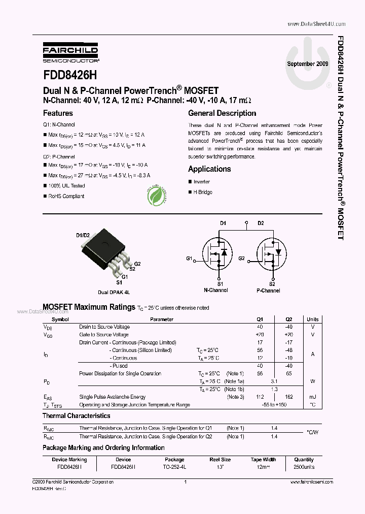 FDD8426H_40468.PDF Datasheet