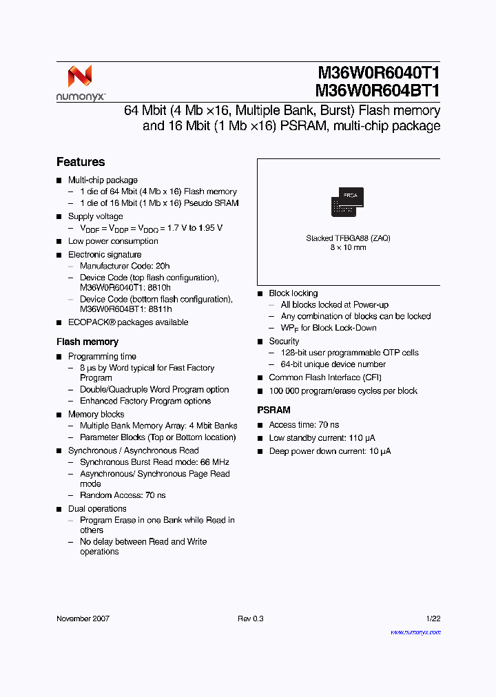 M36W0R604040B0ZAQE_62814.PDF Datasheet