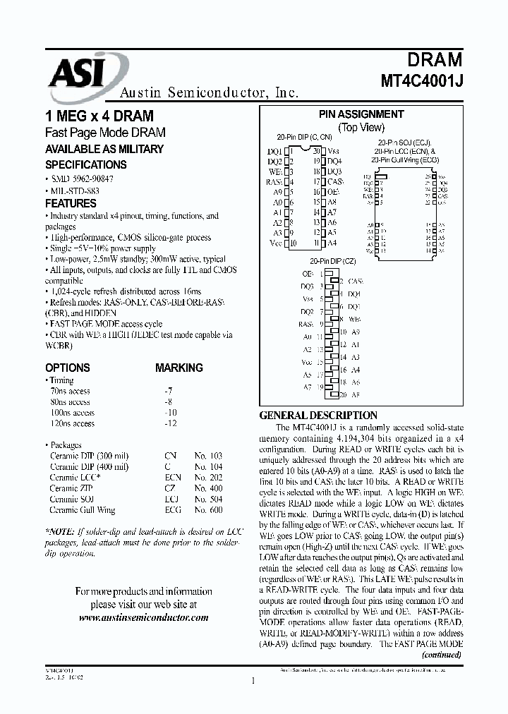 MT4C4001JECJ-10883C_112354.PDF Datasheet