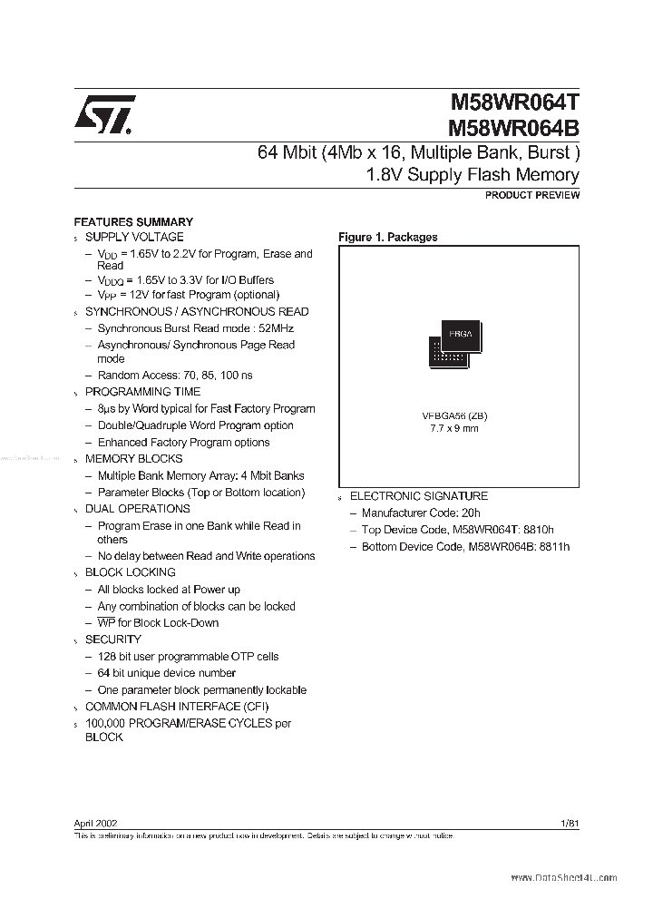 M58WR064B_145860.PDF Datasheet