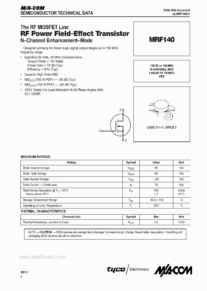 MRF140_152801.PDF Datasheet