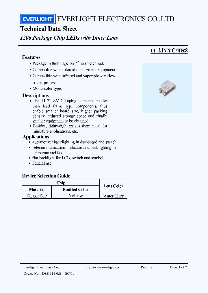 11-21VYCTR8_255015.PDF Datasheet