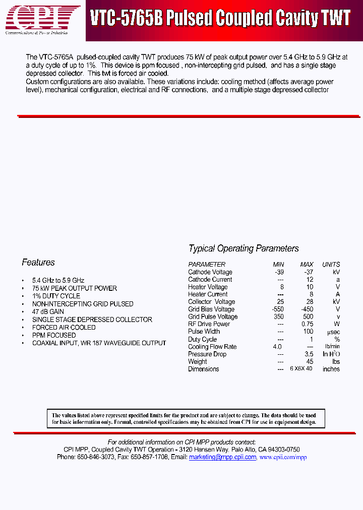 VTC5765B_621608.PDF Datasheet