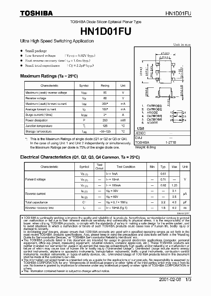 HN1D01FU_309736.PDF Datasheet