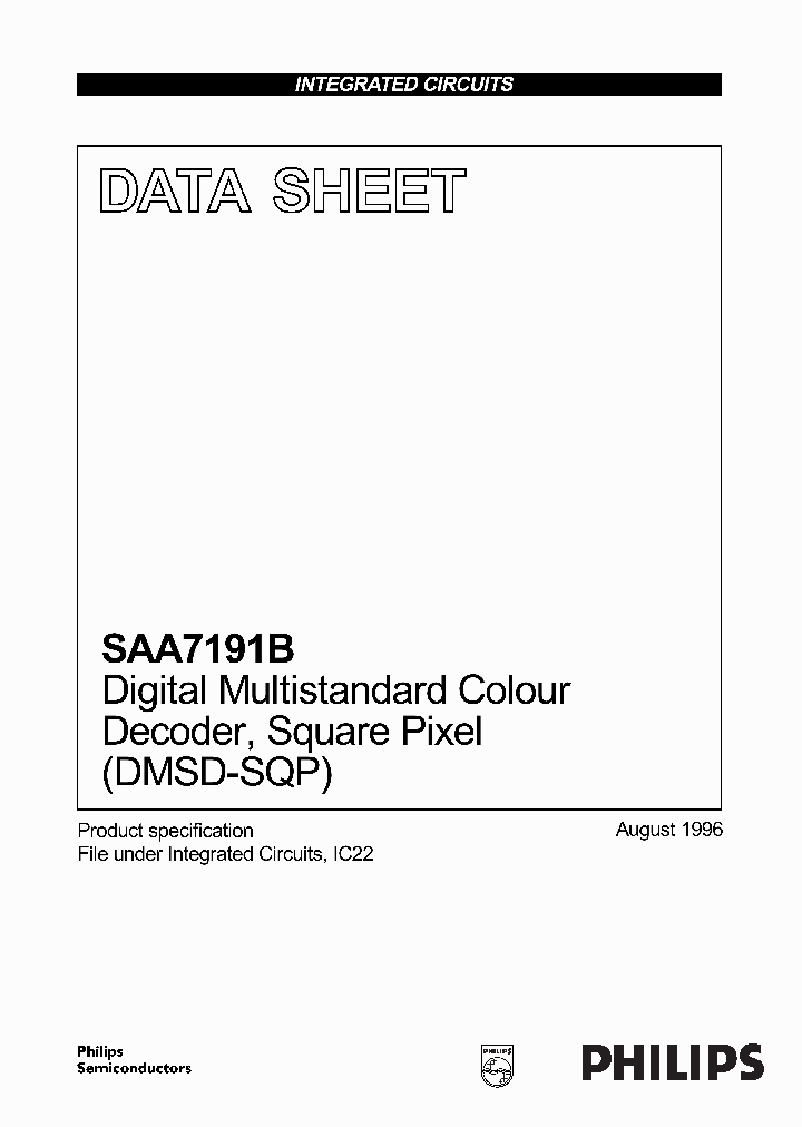 SAA7191B_834116.PDF Datasheet