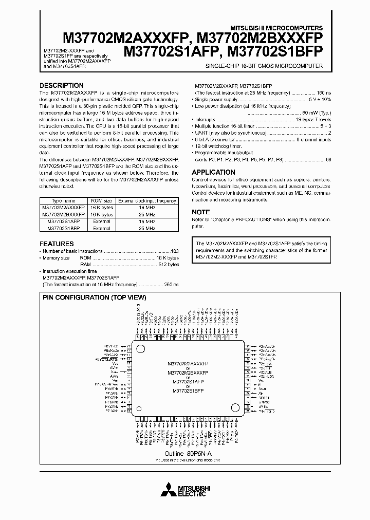 M37702M2B-XXXFP_501756.PDF Datasheet