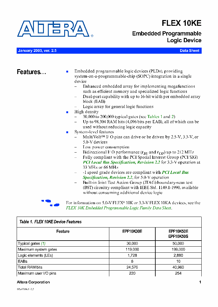 EPF10K130E_892965.PDF Datasheet