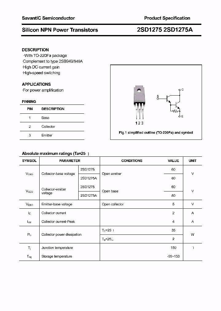 2SD1275_920213.PDF Datasheet