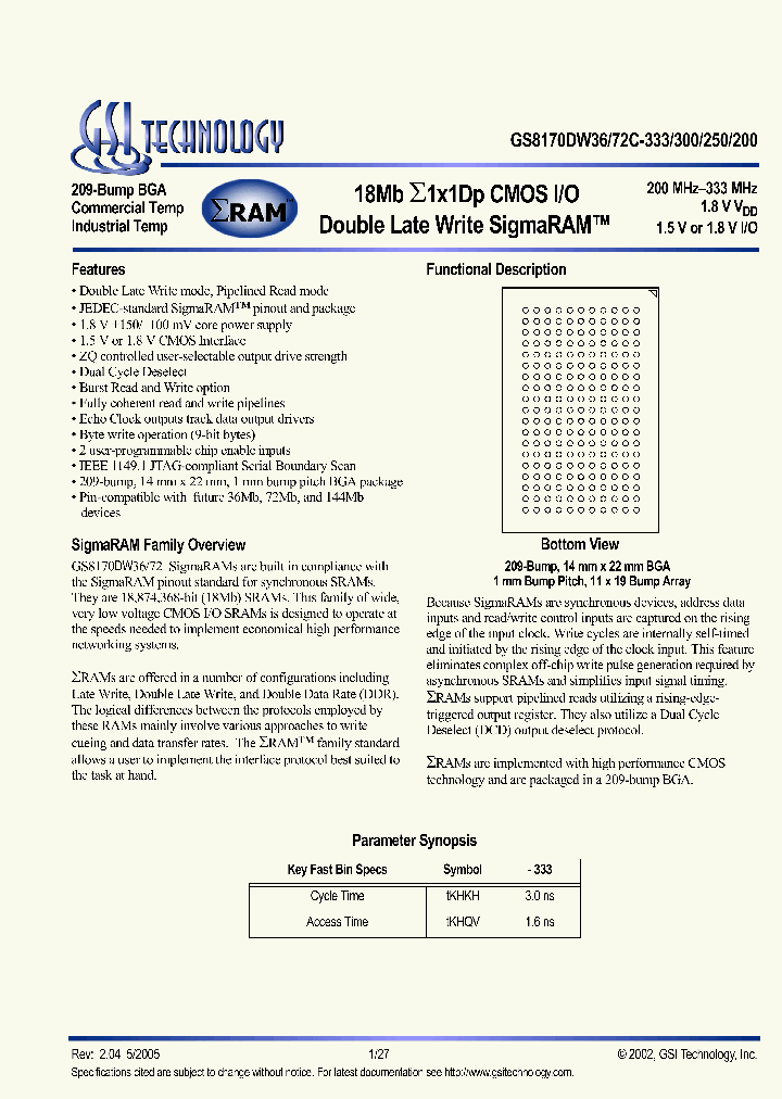 GS8170DW36C_558500.PDF Datasheet