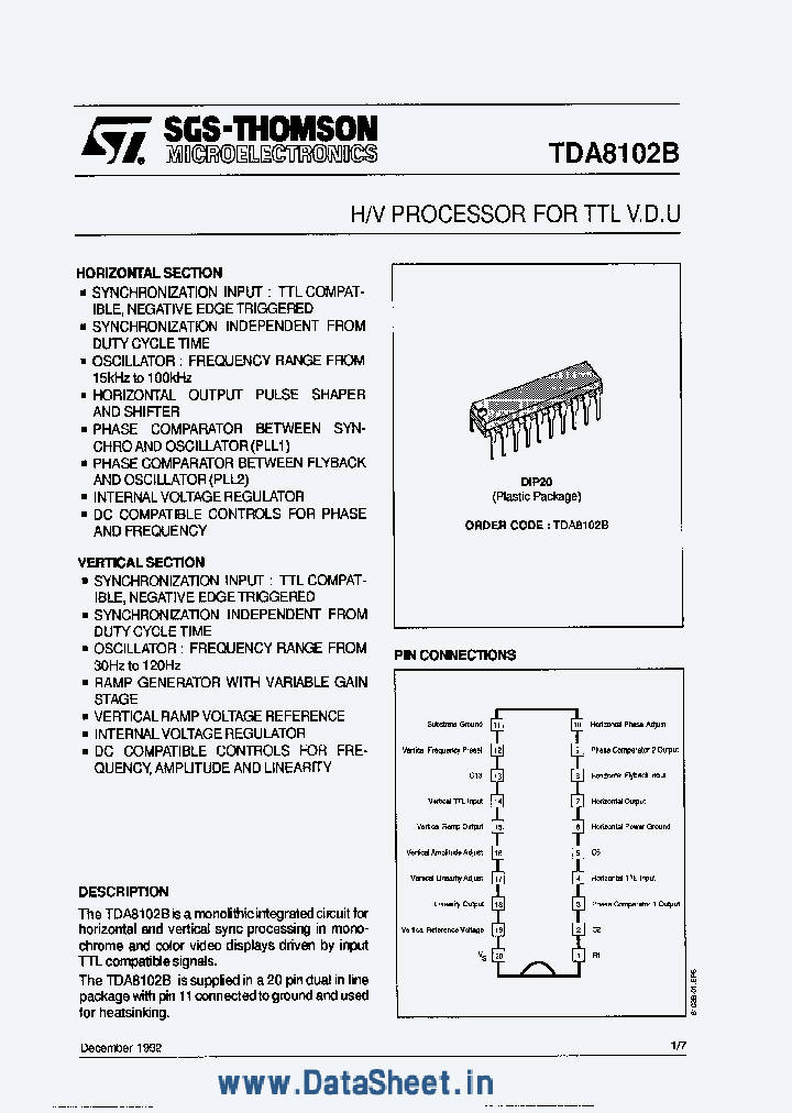 TDA8102B_732738.PDF Datasheet