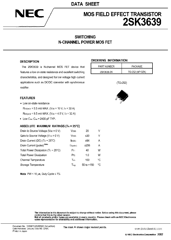 K3639_892006.PDF Datasheet