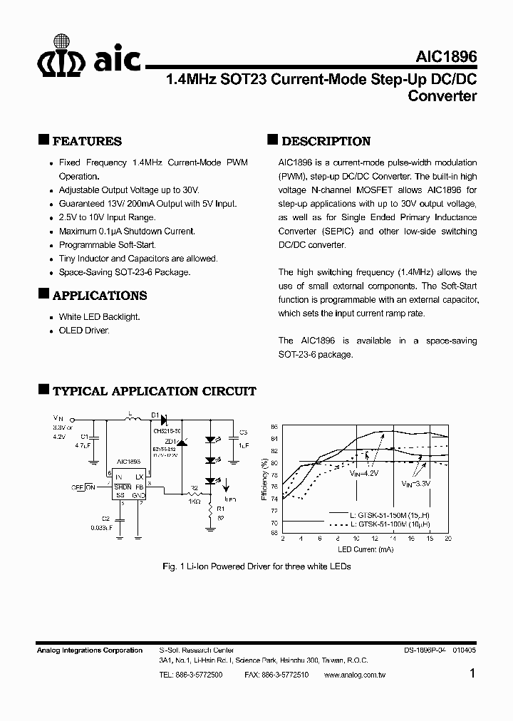 AIC1896_1241500.PDF Datasheet