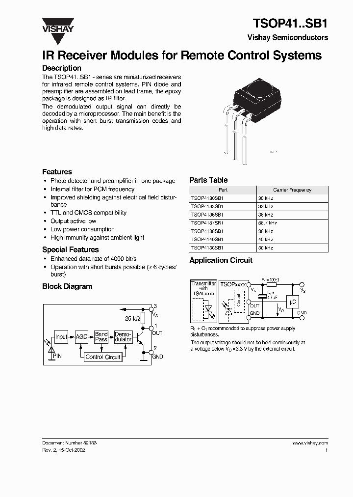 TSOP41SB1_1248809.PDF Datasheet