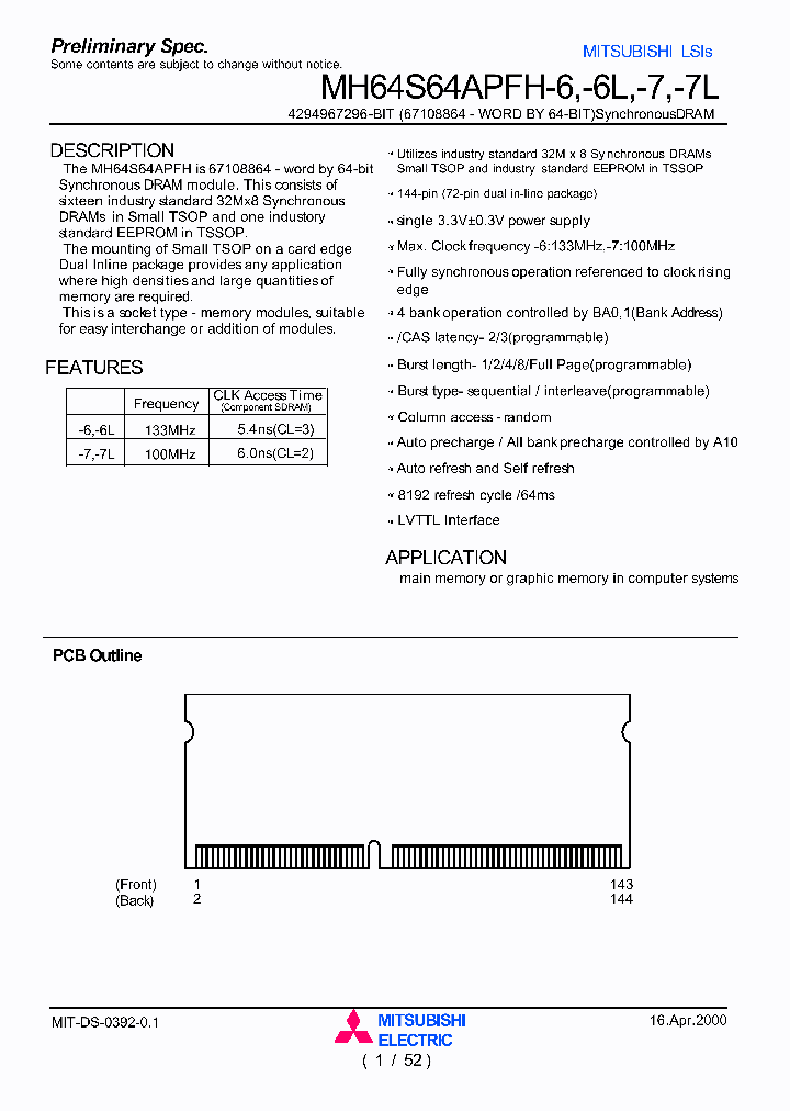 MH64S64APFH-7_1308249.PDF Datasheet