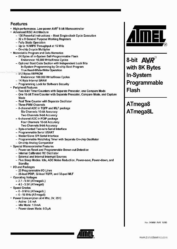 ATMEGA8L_1196592.PDF Datasheet