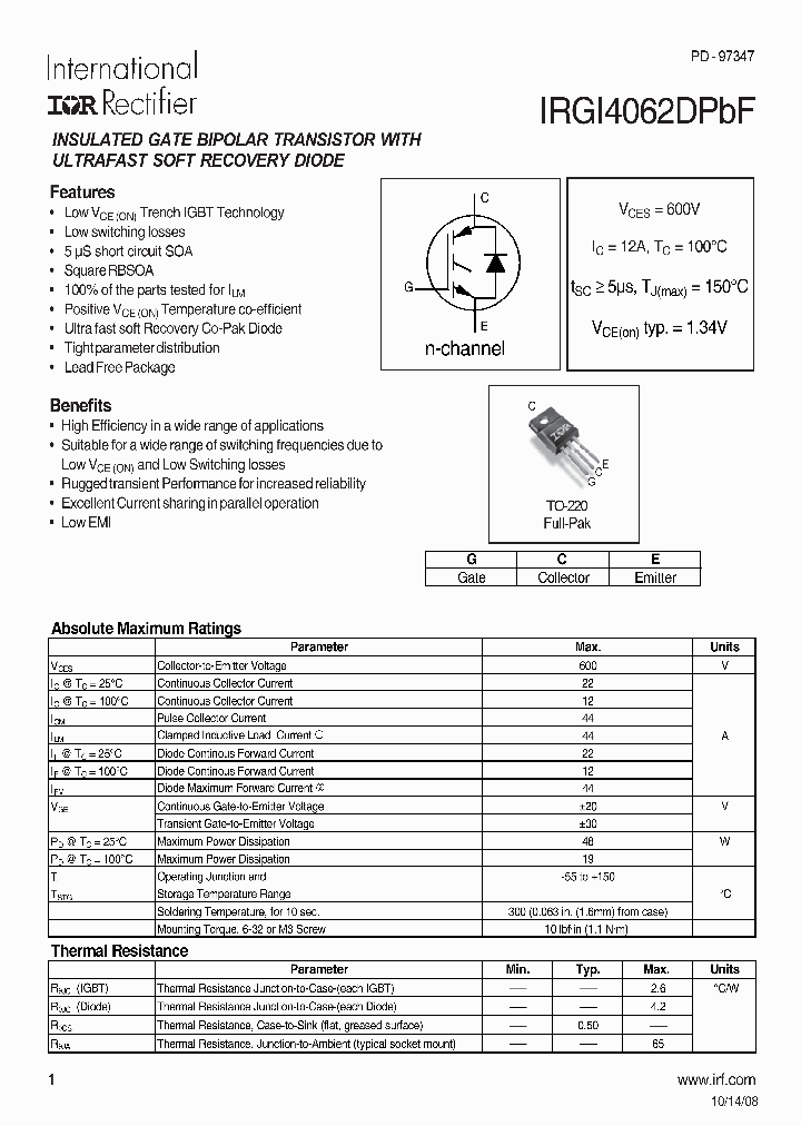 IRGI4062DPBF_1445402.PDF Datasheet