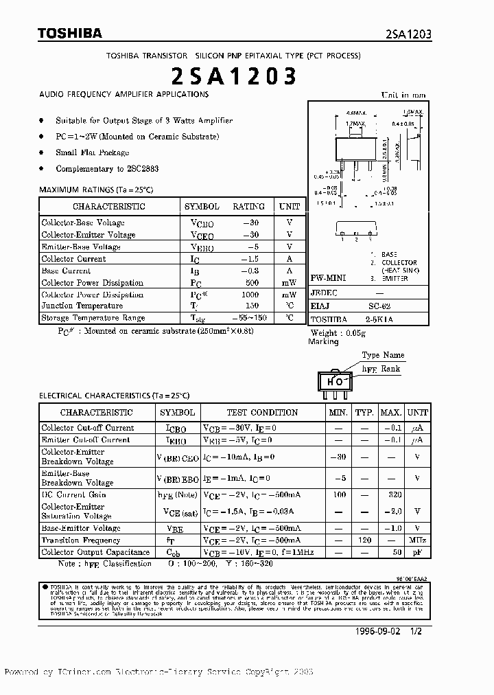 2SA1203O_1034240.PDF Datasheet