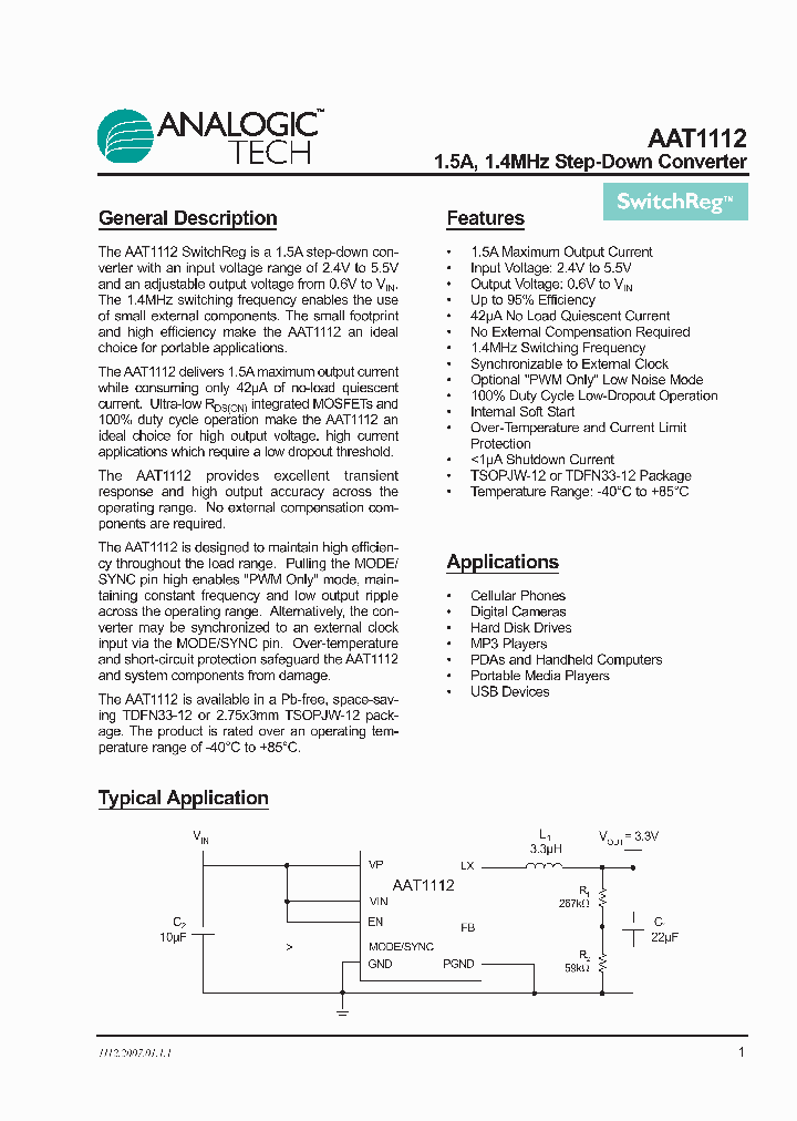 AAT1112ITP-06-T1_1035319.PDF Datasheet