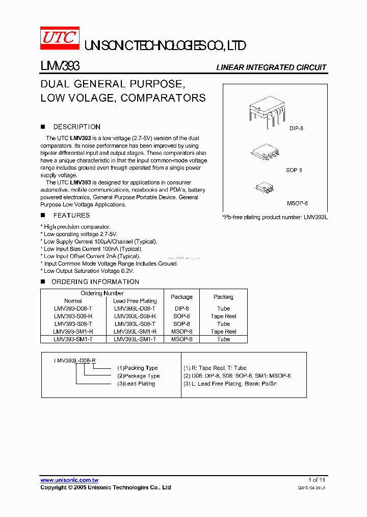 LMV393_1644245.PDF Datasheet