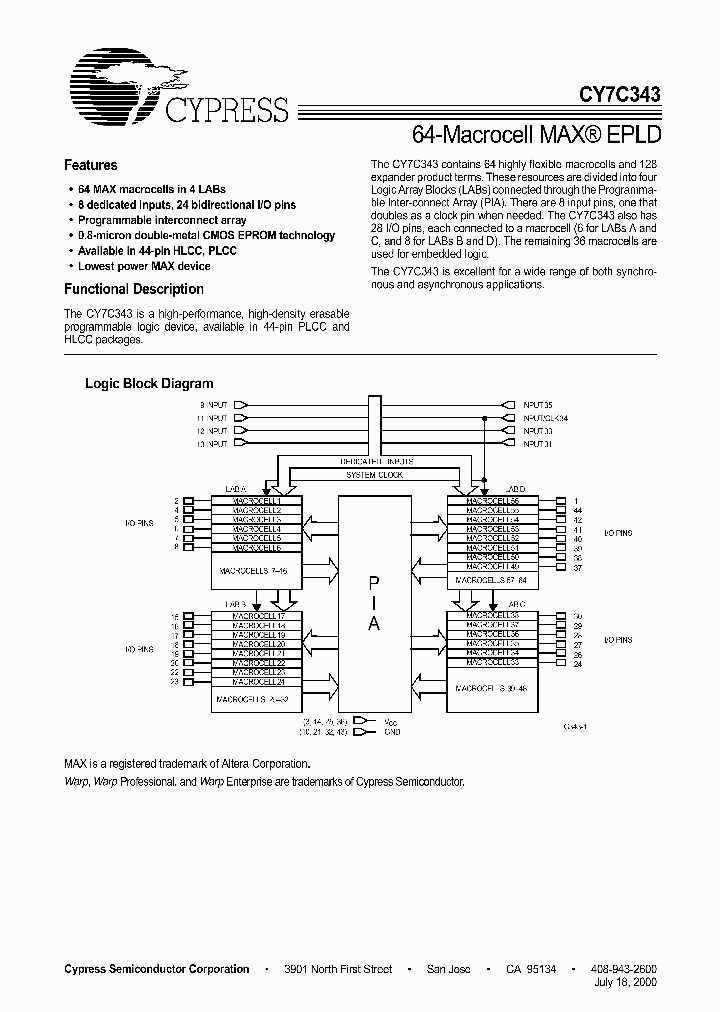 CY7C343-25JC_1530971.PDF Datasheet